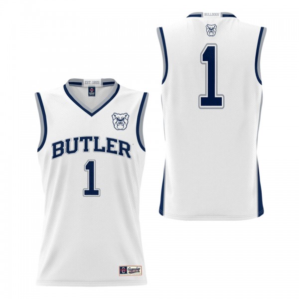 #1 Butler Bulldogs ProSphere Basketball Jersey Whi...