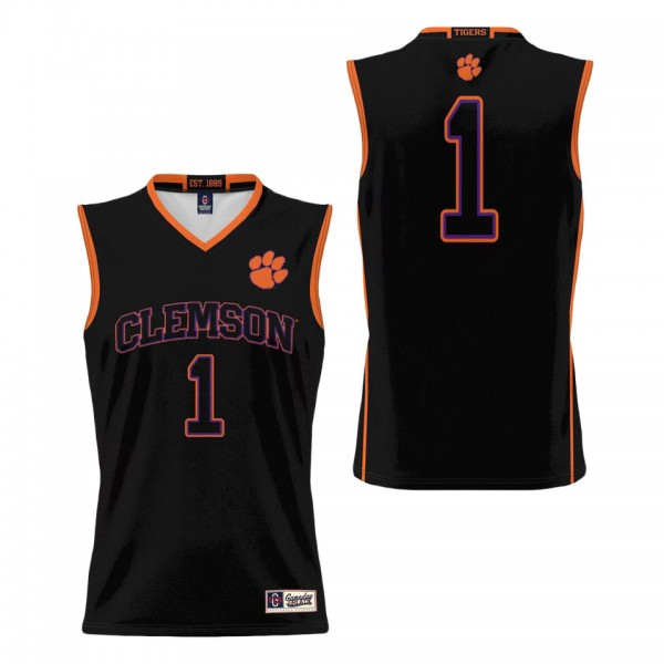 #1 Clemson Tigers ProSphere Basketball Jersey Blac...