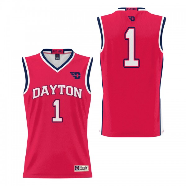 #1 Dayton Flyers ProSphere Basketball Jersey Red