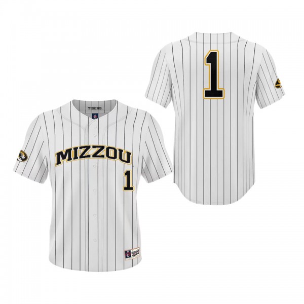 #1 Missouri Tigers ProSphere Baseball Jersey White