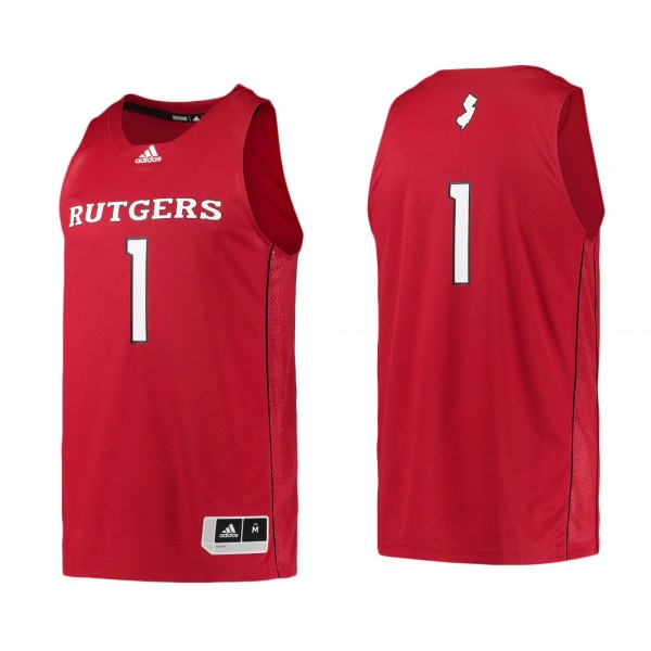 #1 Rutgers Scarlet Knights adidas Team Swingman Ba...