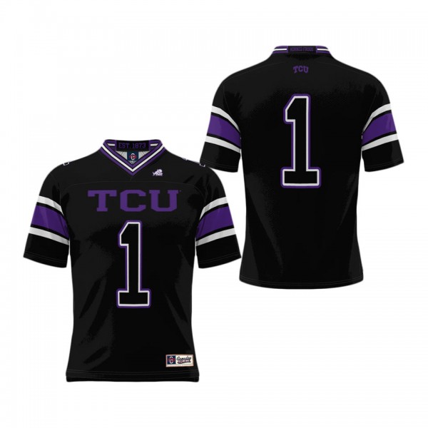#1 TCU Horned Frogs ProSphere Endzone Football Jersey Black