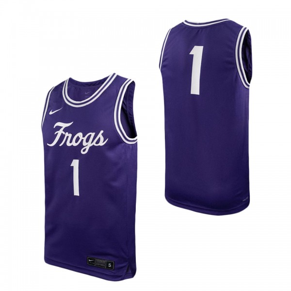#1 TCU Horned Frogs Nike Team Replica Basketball J...
