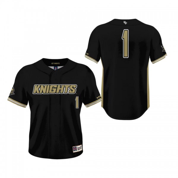 #1 UCF Knights ProSphere Baseball Jersey Black