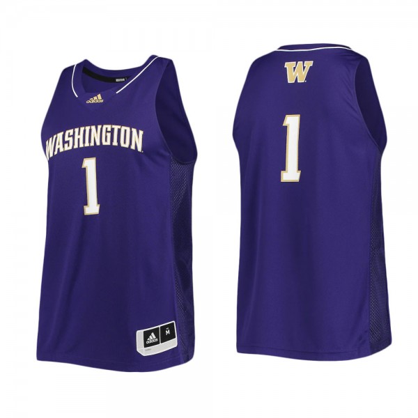 #1 Washington Huskies adidas Team Swingman Basketb...