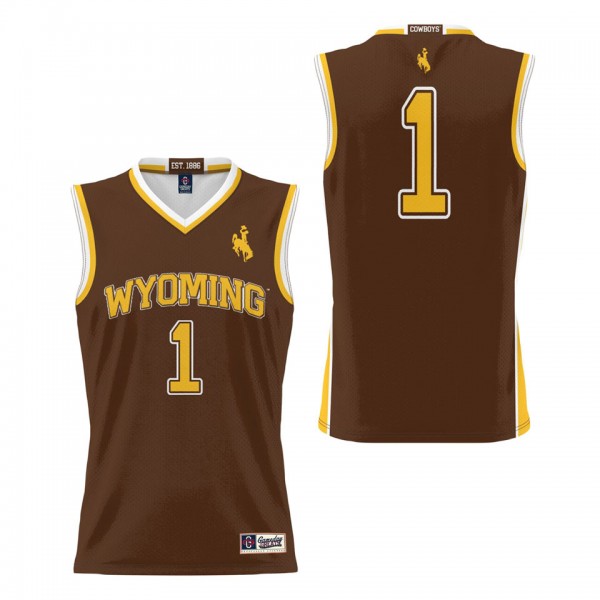 #1 Wyoming Cowboys ProSphere Youth Basketball Jers...