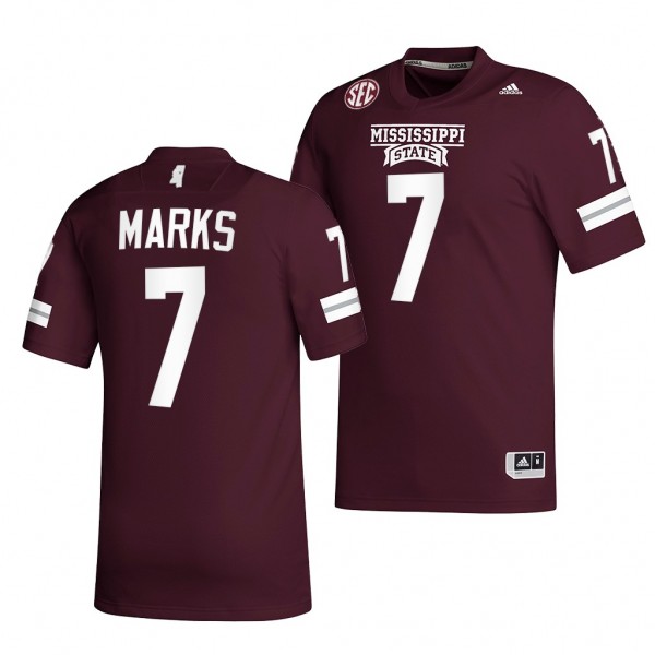 Mississippi State Bulldogs Jo'quavious Marks 7 Jersey Maroon 2021-22 College Football Replica Uniform