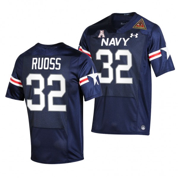 Navy Midshipmen Isaac Ruoss 32 Jersey Navy 2021-22...