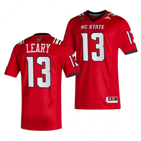 NC State Wolfpack Devin Leary 13 Jersey Red 2021-2...