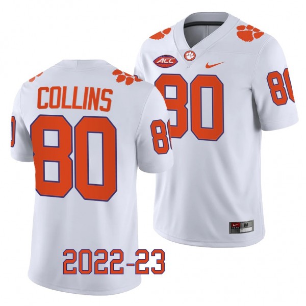 Beaux Collins Clemson Tigers #80 White Jersey 2022...