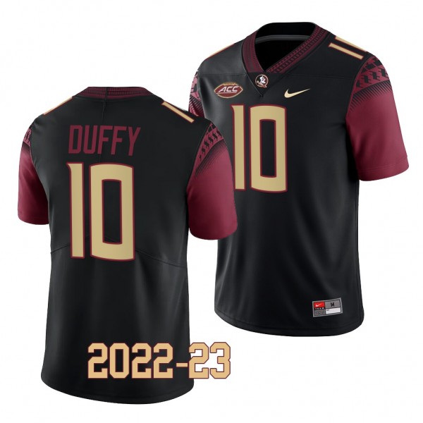 AJ Duffy Florida State Seminoles 2022-23 College Football Replica Jersey Men's Black #10 Uniform