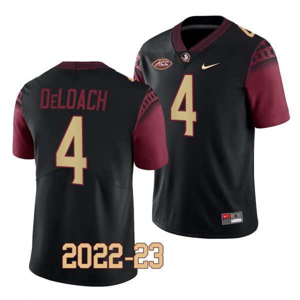 Kalen DeLoach Florida State Seminoles 2022-23 College Football Replica Jersey Men's Black #4 Uniform