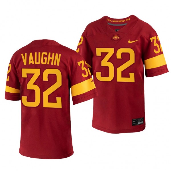 Gerry Vaughn Iowa State Cyclones #32 Red Jersey 20...