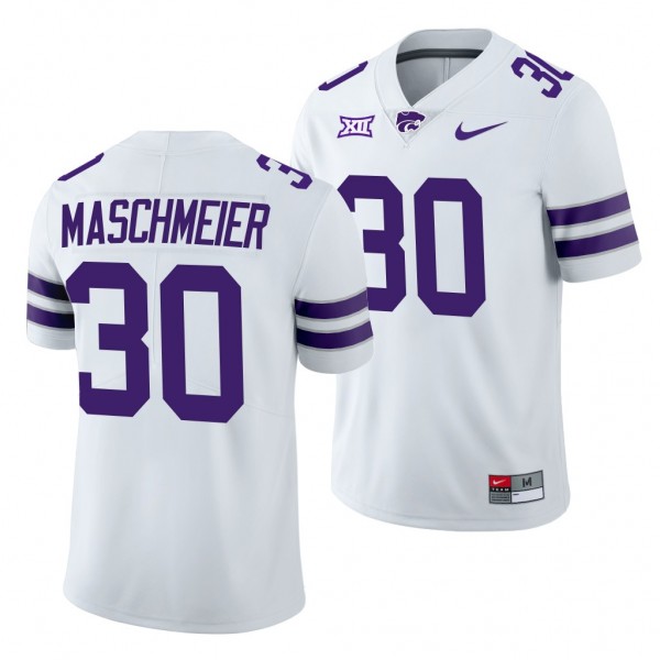 Matt Maschmeier Kansas State Wildcats #30 White Jersey 2022-23 College Football Men's Uniform