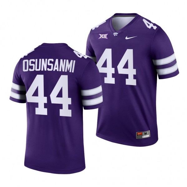 Kansas State Wildcats Tobi Osunsanmi Jersey 2022-23 College Football Purple #44 Men's Shirt