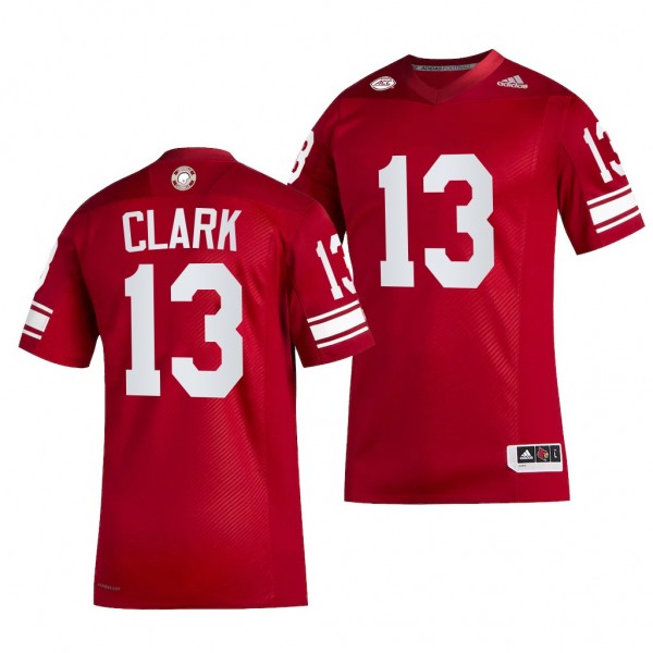 Louisville Cardinals Kei'Trel Clark Jersey 2022-23 Premier Strategy Red #13 Football Men's Shirt
