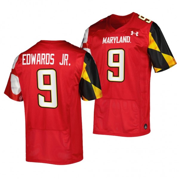 Maryland Terrapins #9 Billy Edwards Jr. 2022-23 College Football Red Replica Jersey Men's