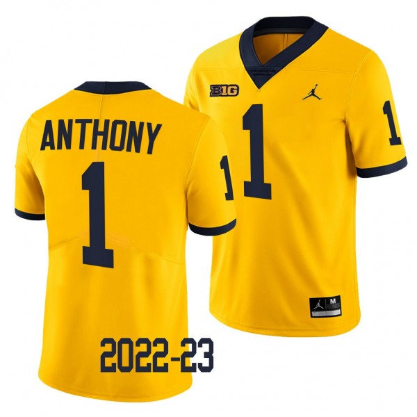 Andrel Anthony Michigan Wolverines #1 Maize Jersey...