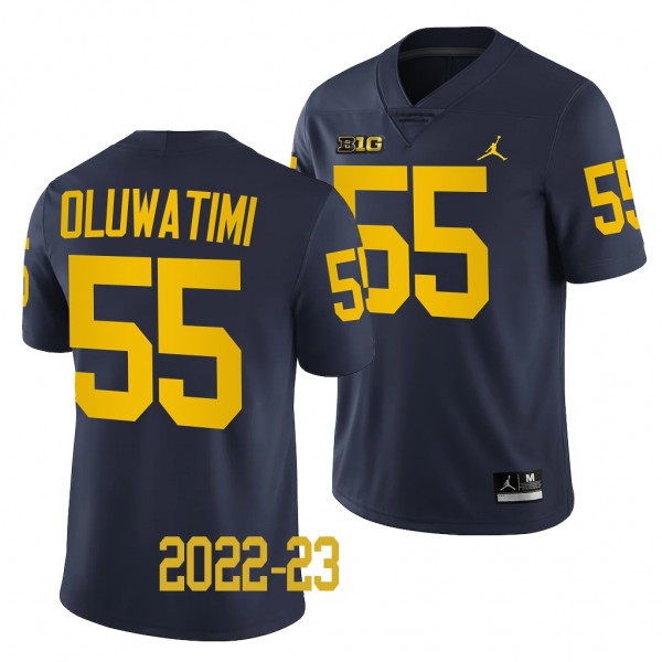 Michigan Wolverines #55 Olusegun Oluwatimi 2022-23...