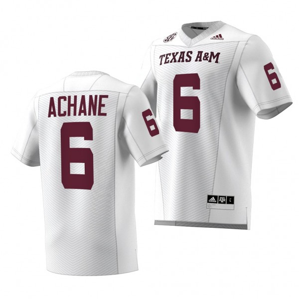 Devon Achane Texas A&M Aggies #6 White Jersey ...