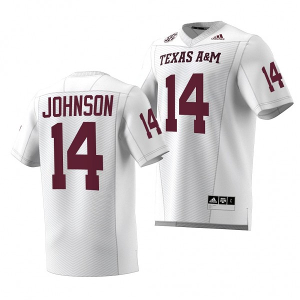 Max Johnson Texas A&M Aggies #14 White Jersey ...