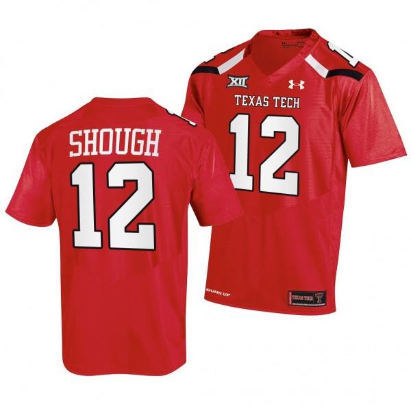Texas Tech Red Raiders #12 Tyler Shough 2022-23 College Football Red Jersey Men's