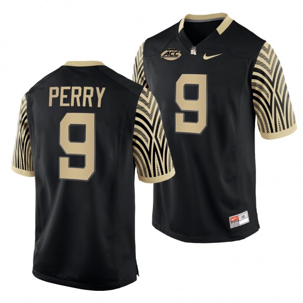 A.T. Perry Wake Forest Demon Deacons #9 Black Jers...