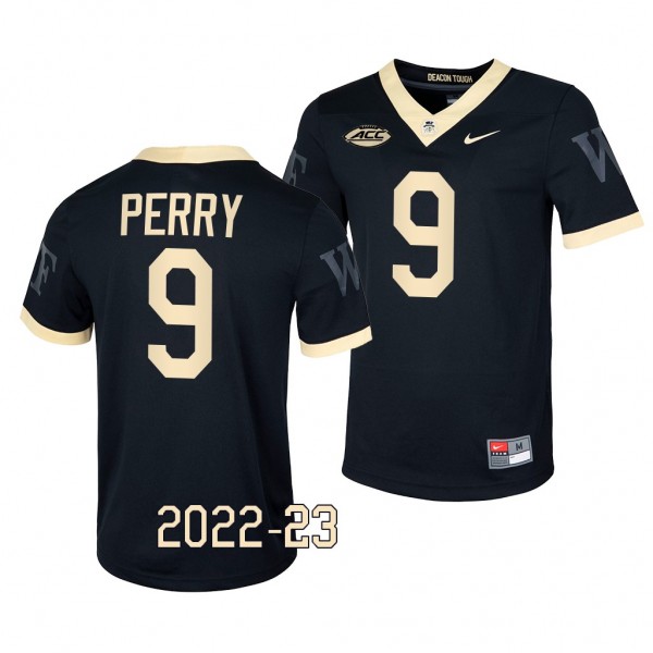 Wake Forest Demon Deacons A.T. Perry Jersey 2022-23 Untouchable Game Black #9 Football Men's Shirt