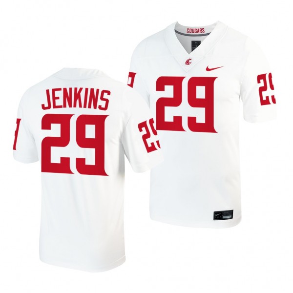 Washington State Cougars Jaylen Jenkins Jersey 2022-23 College Football White #29 Men's Shirt