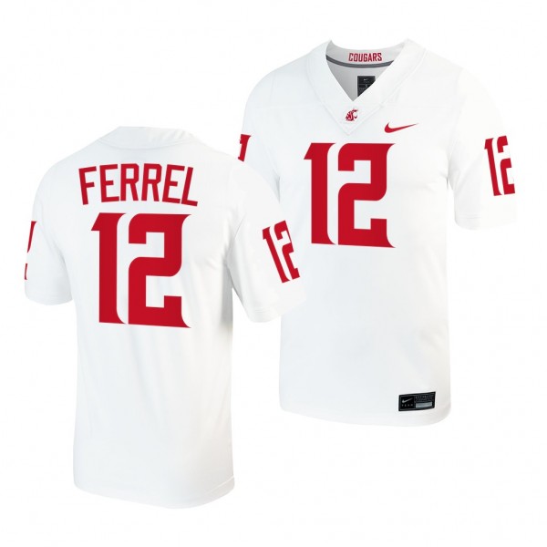 Washington State Cougars Robert Ferrel Jersey 2022-23 College Football White #12 Men's Shirt