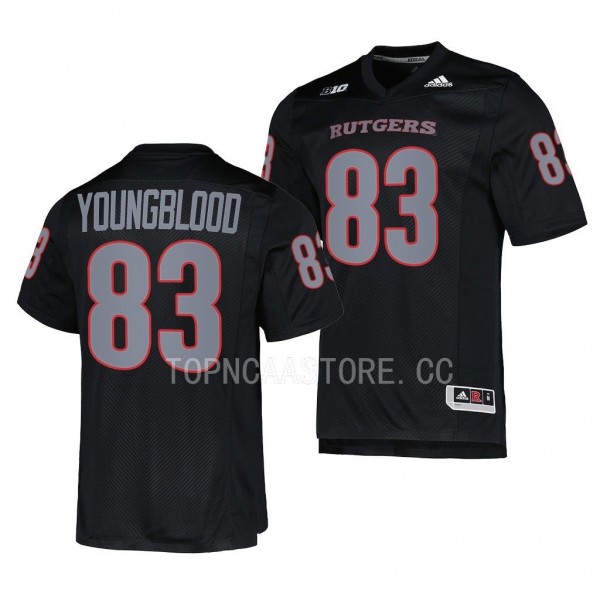 Joshua Youngblood Rutgers Scarlet Knights #83 Blac...
