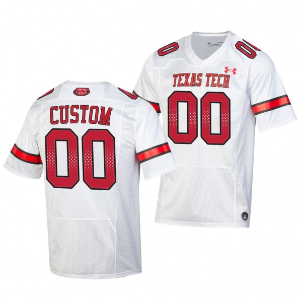 Texas Tech Red Raiders #00 Custom 2022 Throwback Replica White Football Jersey Men's