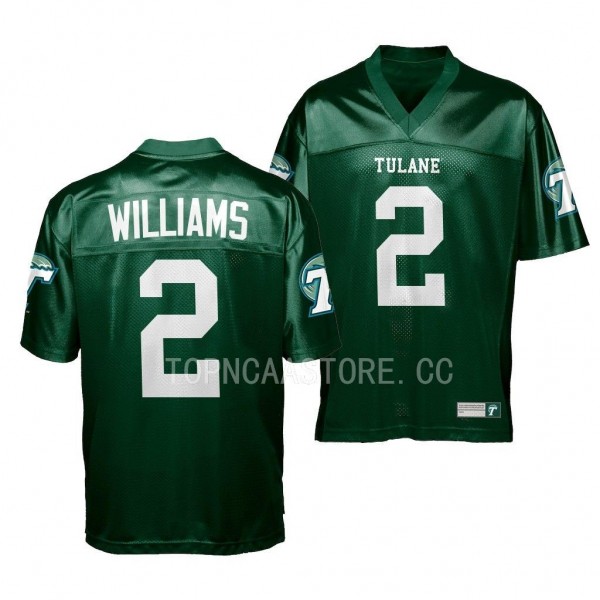 Dorian Williams Tulane Green Wave #2 Green Jersey ...