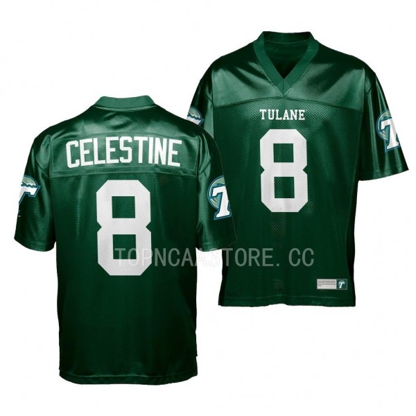 Iverson Celestine Tulane Green Wave #8 Green Jerse...