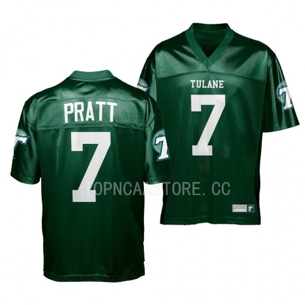 Michael Pratt Tulane Green Wave #7 Green Jersey 2022 College Football Men's Uniform