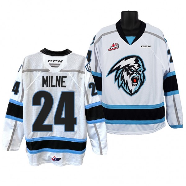 Michael Milne Winnipeg Ice 2022 WHL Jersey - White