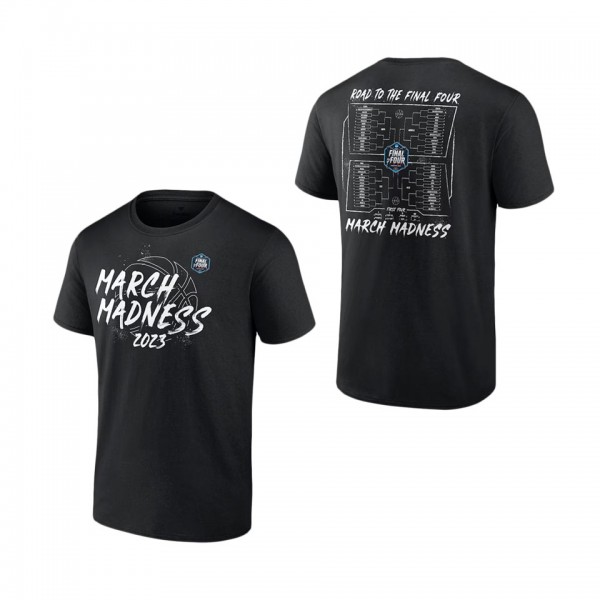 Fanatics Branded 2023 NCAA Men's Basketball Tournament March Madness Bracket T-Shirt Black