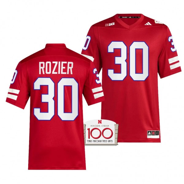 Mike Rozier Nebraska Cornhuskers 100th Anniversary #30 Jersey Men's Red 2023 Alternate Football Uniform