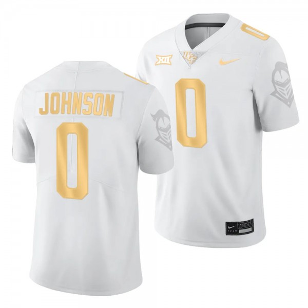 UCF Knights Light Mode Jason Johnson #0 White Gold...