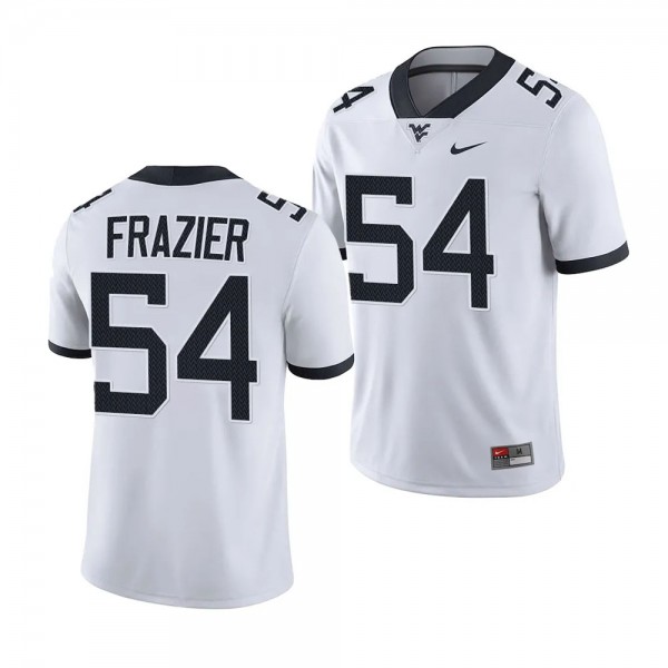 Zach Frazier West Virginia Mountaineers College Football #54 Jersey Men's White 2023 Game Uniform