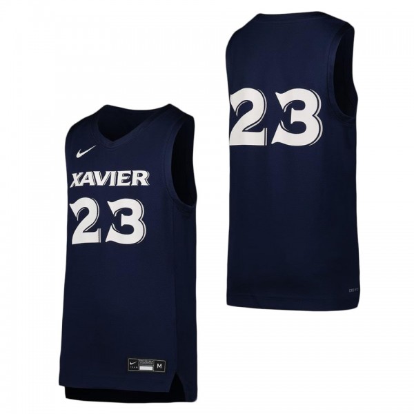 #23 Xavier Musketeers Nike Youth Icon Replica Bask...