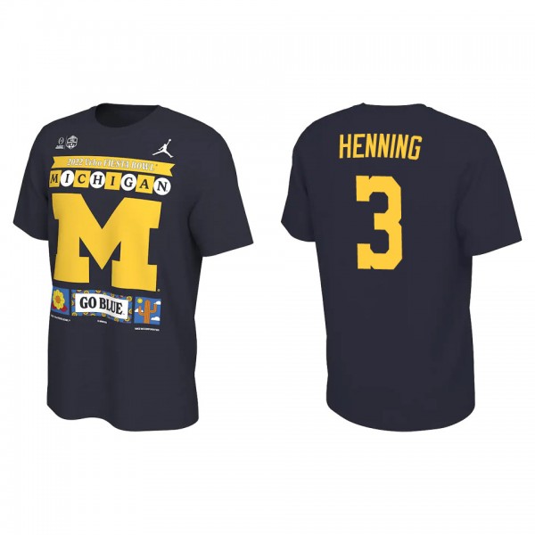 A.J. Henning Michigan Wolverines Navy College Foot...