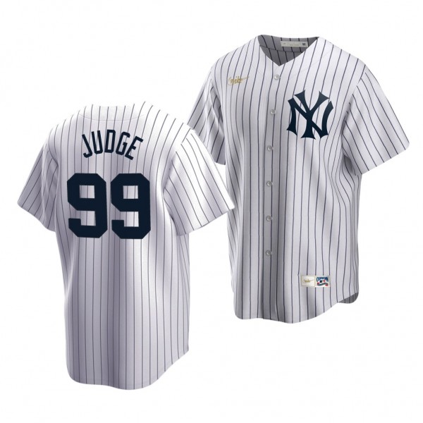 New York Yankees Aaron Judge 2022 Cooperstown Collection White #99 Jersey Home