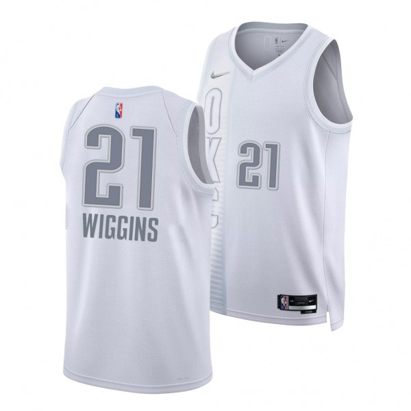 Aaron Wiggins #21 Thunder City Edition White Jerse...