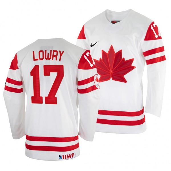 Canada Hockey Adam Lowry #17 White Home Jersey 202...