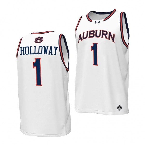 Aden Holloway #1 Auburn Tigers Replica Basketball Jersey 2023-24 White