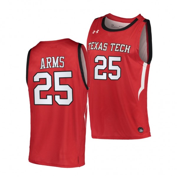 Texas Tech Red Raiders Adonis Arms #25 Red College...