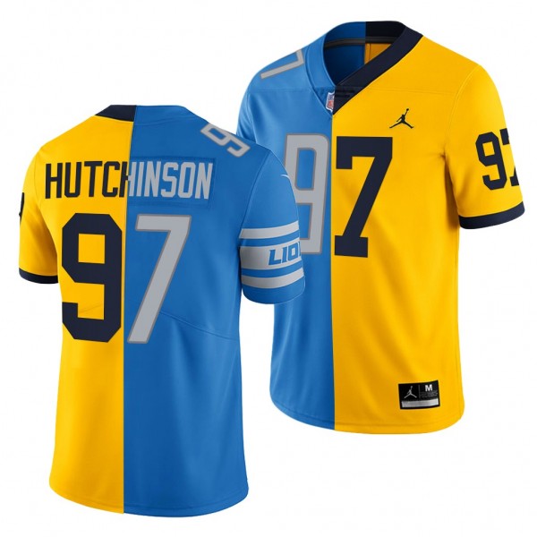 Aidan Hutchinson 2022 NFL Draft Split Limited Jers...