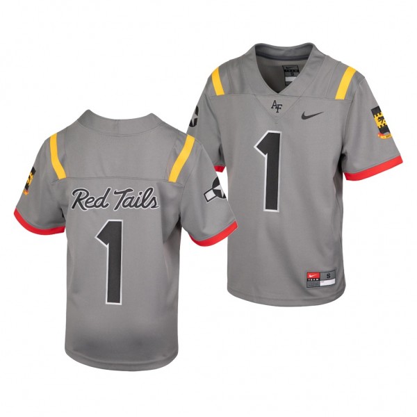 Air Force Falcons 1 Jersey Gray Untouchable Red Tails Football Uniform