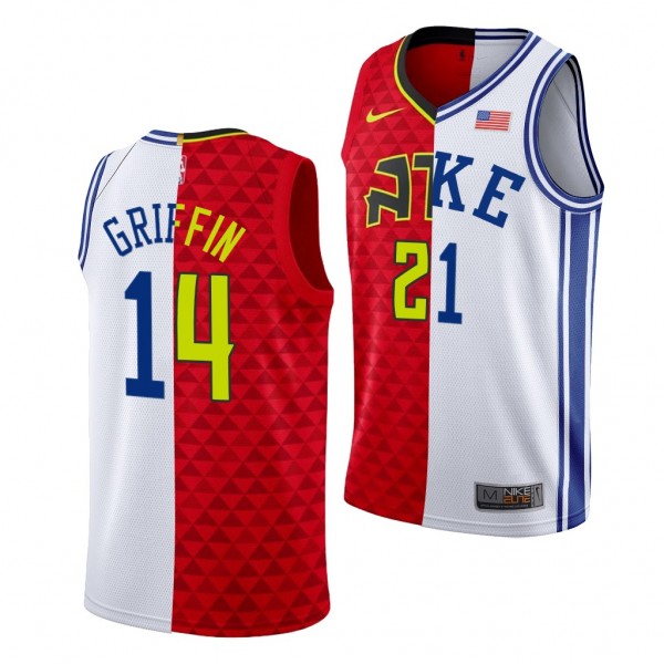 2022 NBA Draft AJ Griffin #14 Hawks x Duke Red Whi...